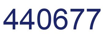 Number 440677 blue image