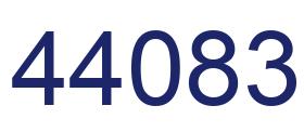 Number 44083 blue image
