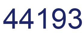 Number 44193 blue image