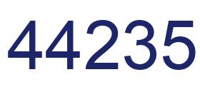 Number 44235 blue image