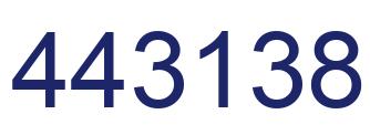 Number 443138 blue image