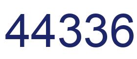 Number 44336 blue image
