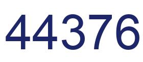Number 44376 blue image