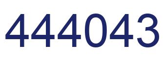 Number 444043 blue image