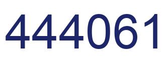 Number 444061 blue image