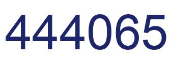 Number 444065 blue image