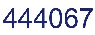 Number 444067 blue image