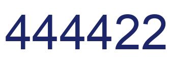 Number 444422 blue image