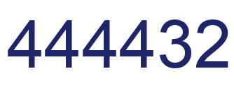 Number 444432 blue image