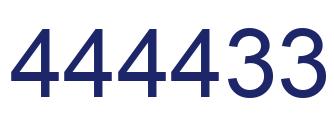 Number 444433 blue image