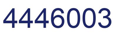 Number 4446003 blue image