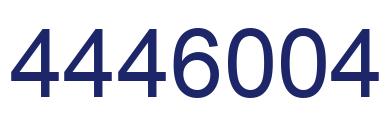 Number 4446004 blue image