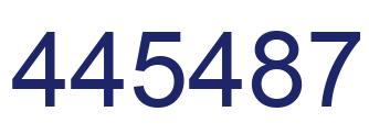 Number 445487 blue image