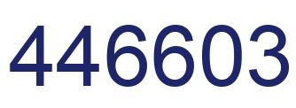 Number 446603 blue image