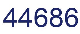 Number 44686 blue image