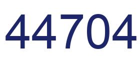 Number 44704 blue image
