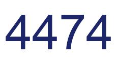 Number 4474 blue image