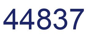 Number 44837 blue image