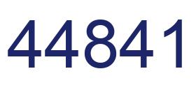 Number 44841 blue image