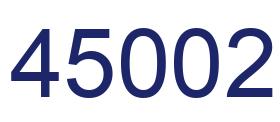 Number 45002 blue image