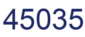 Número 45035 imagen azul