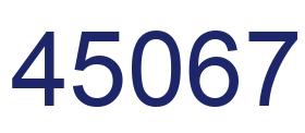 Number 45067 blue image