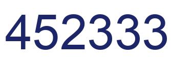Number 452333 blue image
