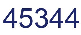 Number 45344 blue image