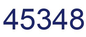 Number 45348 blue image