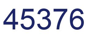 Number 45376 blue image