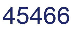 Number 45466 blue image