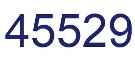 Number 45529 blue image