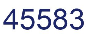 Number 45583 blue image