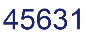Number 45631 blue image
