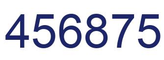 Number 456875 blue image
