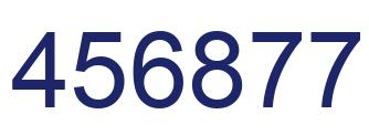 Number 456877 blue image