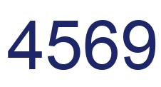 Number 4569 blue image