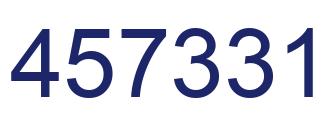 Number 457331 blue image