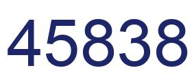 Number 45838 blue image
