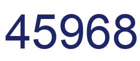 Número 45968 imagen azul