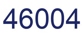 Number 46004 blue image