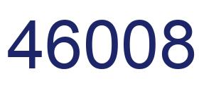 Number 46008 blue image