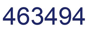 Number 463494 blue image