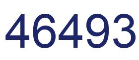 Number 46493 blue image