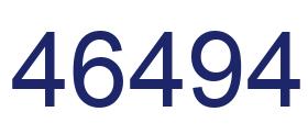 Number 46494 blue image