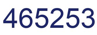 Number 465253 blue image
