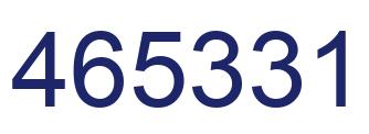 Number 465331 blue image