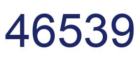 Number 46539 blue image