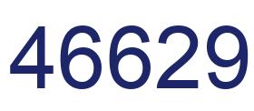 Number 46629 blue image
