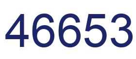 Number 46653 blue image
